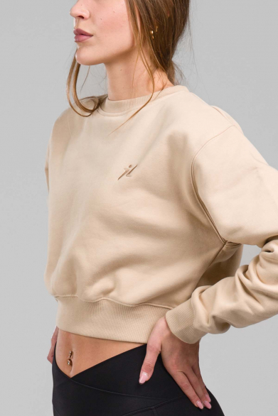 Pino Crop dukserica Beige